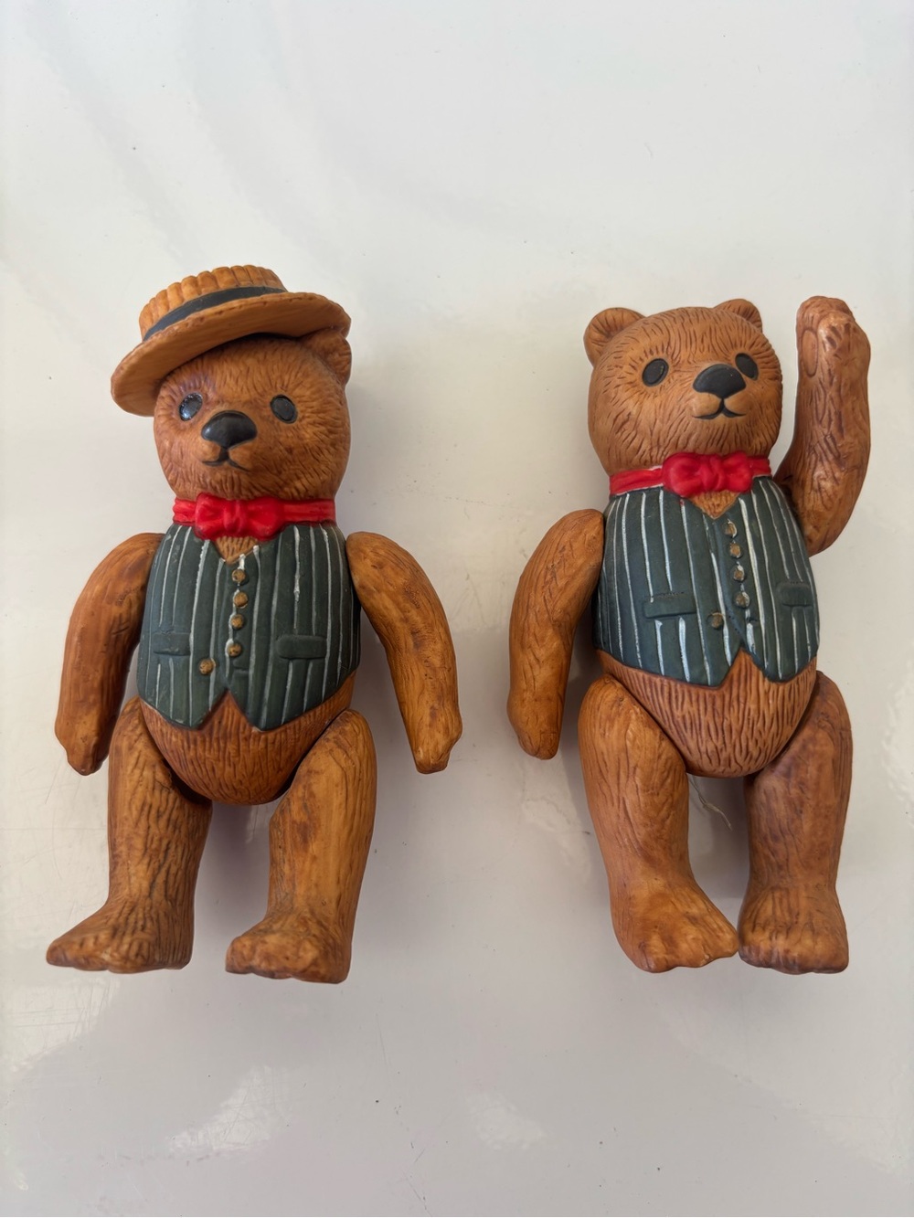 Department 56 Brown Carved Bear Figurine Pair with Green Accents